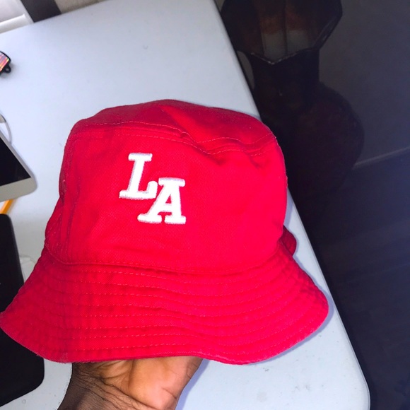 Vintage red LA Bucket Hat size fits all - Picture 1 of 2